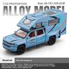 1/32 Chevrolet Off-road Camper Model Metal Die Cast Children's Toy Car Simulation Sound and Light Pull Back Boy Holiday Gift