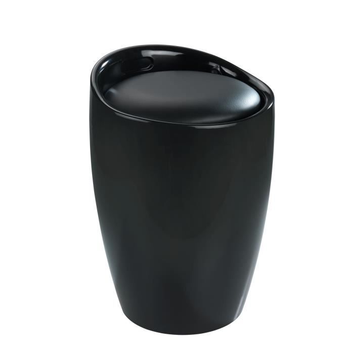 Széklet - WENKO - Candy - ABS műanyag - 20 liter - Fekete