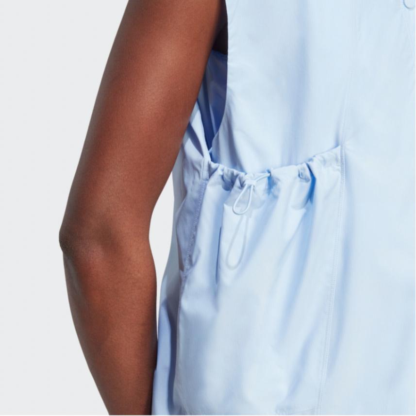 Adidas City Escape Casual Sports Vest With Stand Collar Women Vest Blue IA2138