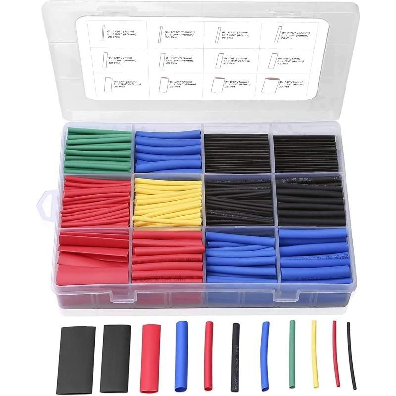 164 Mixed Sets of Heat-Resistant Shrink Tubing | Electrical Connection Cables, Suitable for Insulating Protection