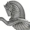 Vintage Horse Brooch Big Animal Brooch Intricate Detailing