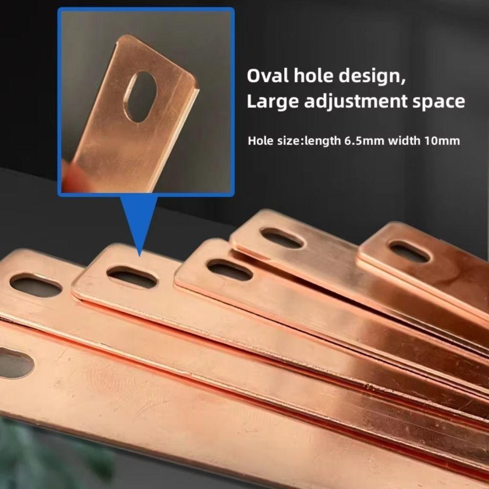 M6 screw holes Bus Bars Connector Red Copper Red Copper Pickling Busbar LiFePO4 Cell