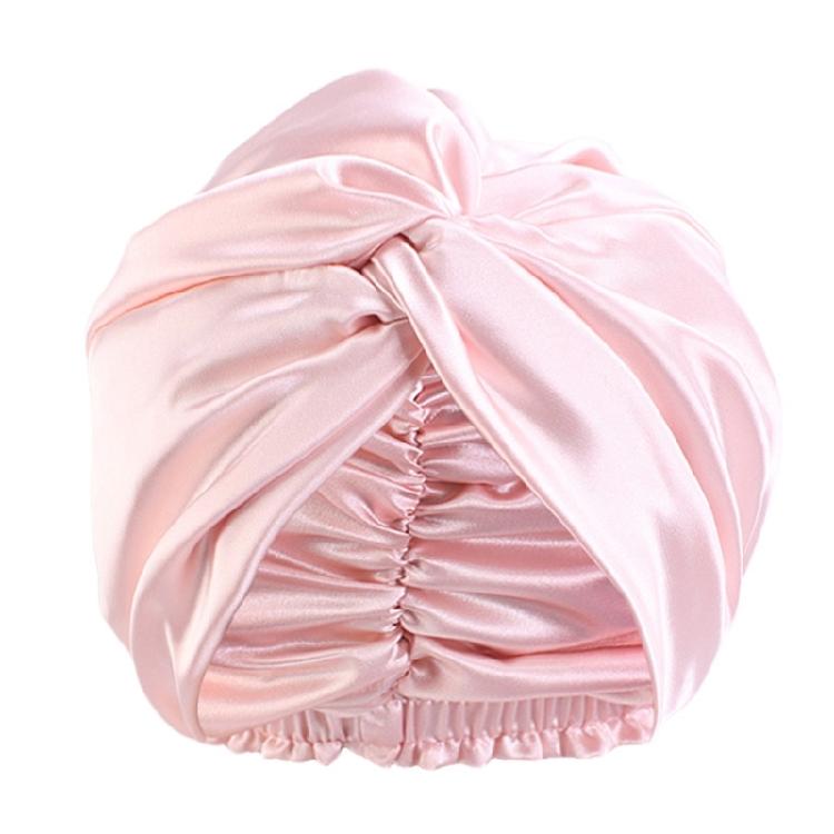 Silk Feel Nighttime Hair Protector Hair Bonnet Twisted Design Elegant Double Layer Sleep Cap Moisture Wicking Bonnet