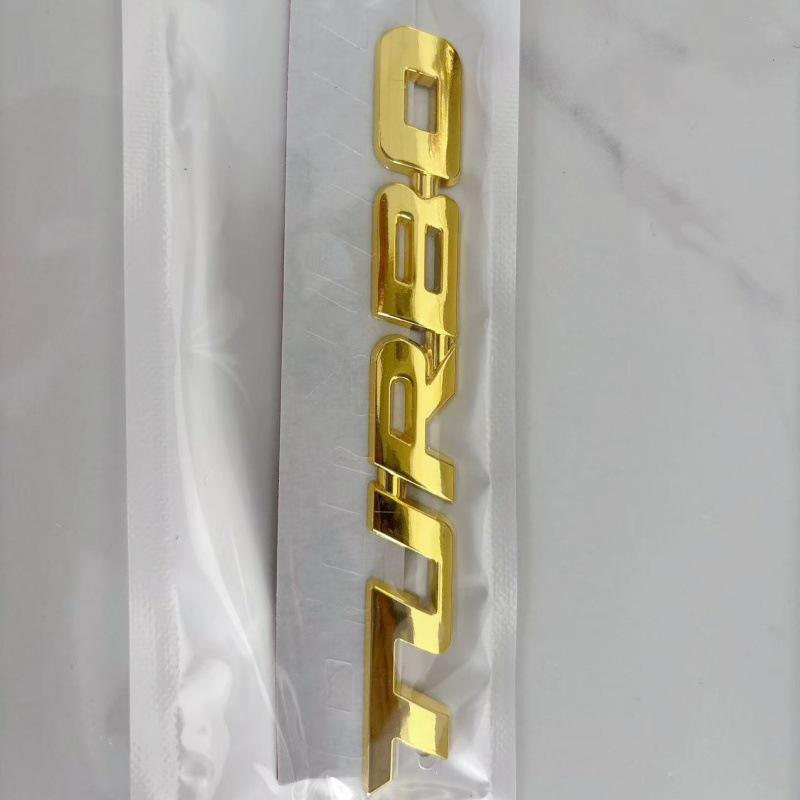 Turbocharged Metal Car Trunk Sport Emblem Sticker Small