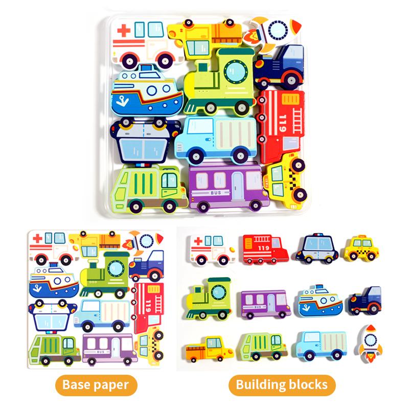 

Детские деревянные игрушки-пазлы на логическое мышление, мультяшная еда, животные, динозавры, познание дорожного движения, сопоставление, развивающие игрушки