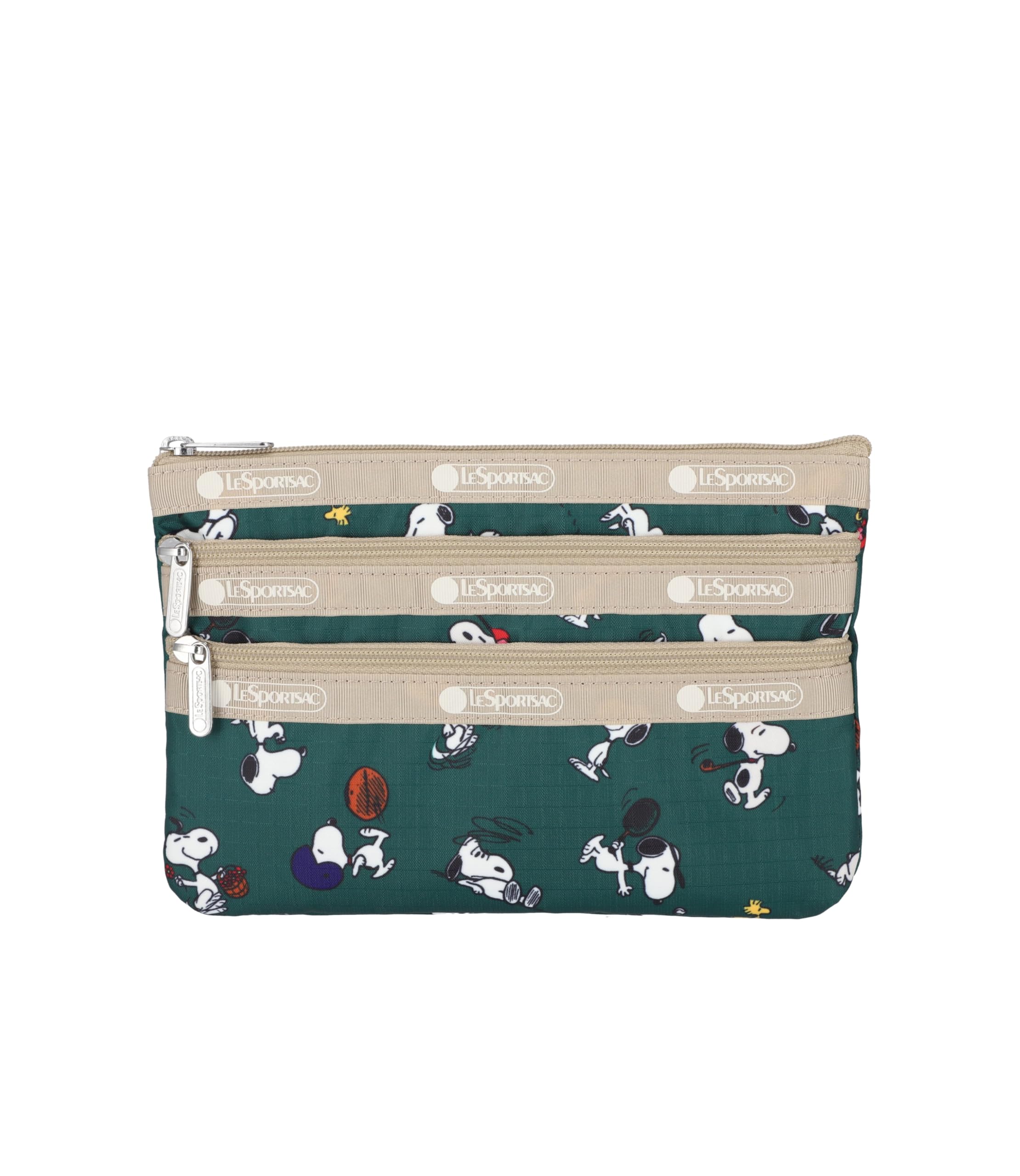 

Чехол 3ZIP Snoopy and Woodstock Green [LeSportsac] [Официальный] COSMETIC/7158