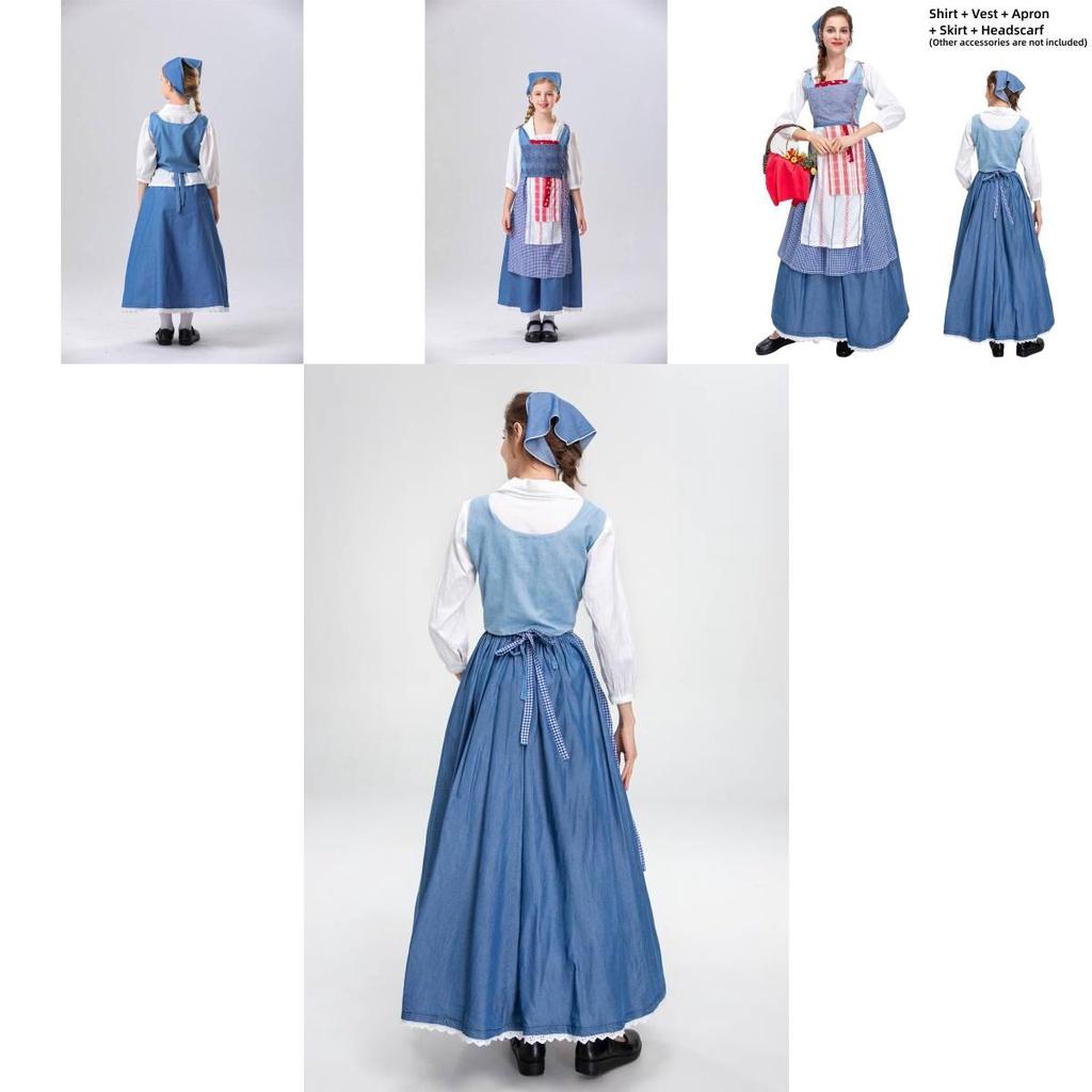 Adult Little Match Girl Cos Costume For Halloween Stage Performance Exquisite Polyester Fiber Material European And American Fantasy Theme Suitable