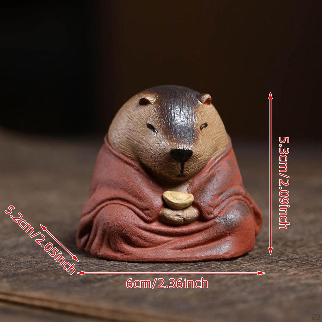 Capybara Figurine for Tea Ceremony Decoration On Desk Or Shelf
