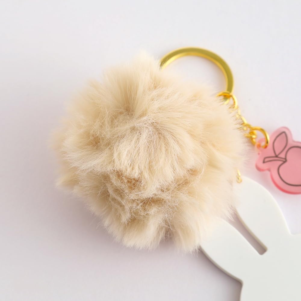 GreenFlash Miffy Päls Akryl Nyckelring, Beige, BM-454
