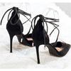 Spring fine heel temperament strap high heels women's new niche pointed head bag head fashion single shoes