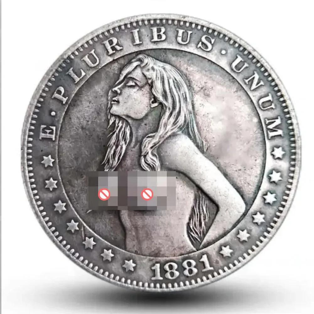 Amerikanische Morgan Wanderer Silberdollar Sexy Münze Gedenkmünze Sammlerstück Geschenk Glücksbringer Münze