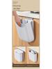 Folding Kitchen Trash Can - Cabinet Door Hanging & Wall-Mounted with Sliding Lid for Household Waste Storage and Hygiene