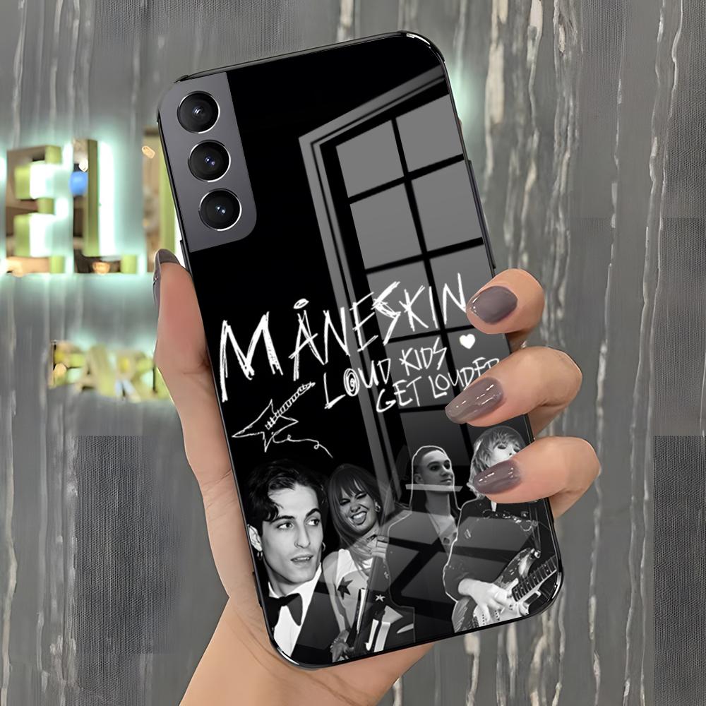 

Rock Band M-Maneskin Phone Case For Samsung S26 S25 Plus S20 S20 Plus S22 Ultra S23 FE S21 Plus S21 Ultra Glass Cover Samsung S21 Ultra