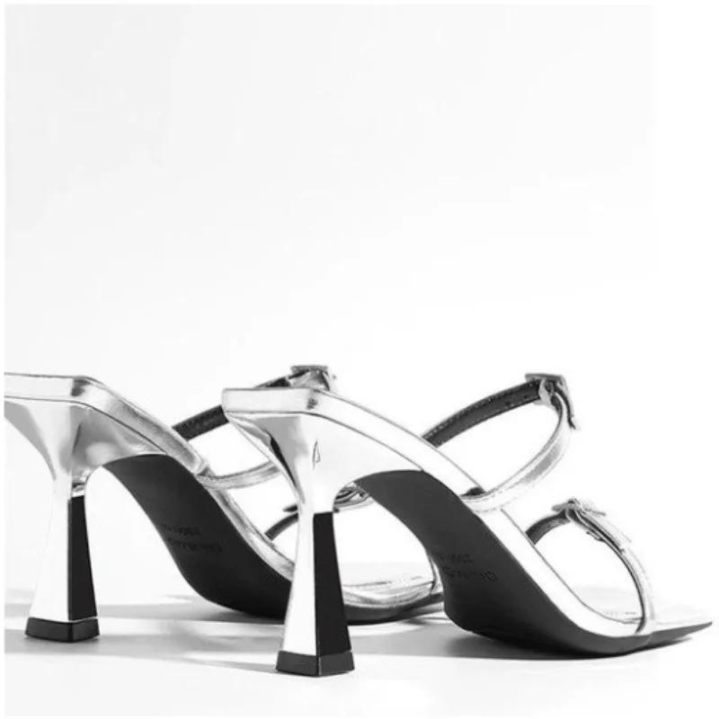 Fashion 2025New High Heels Women's Slippers Elegant Designer   Shoes Fashion Slides Summer Pumps Flip Flops Sexy