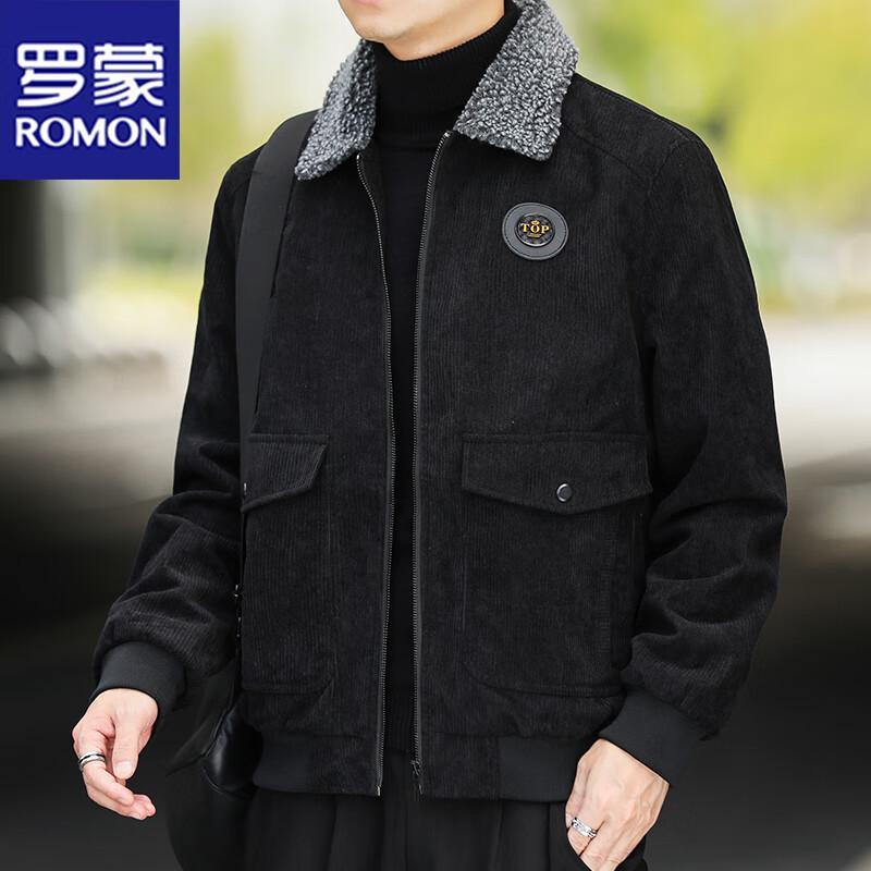 ROMON Men's Fleece-Lined Casual Jacket