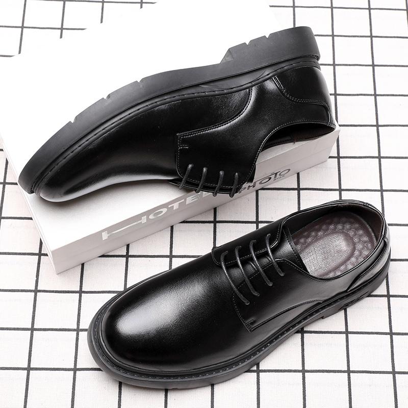 Men'S Black Leather Shoes Office/Casual Shoes JZ 6196-102