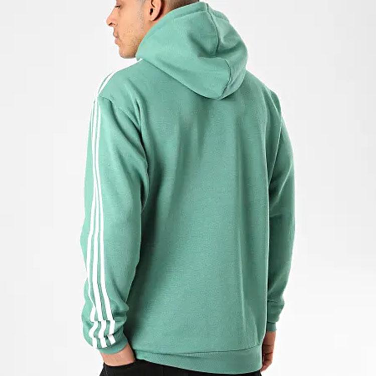 Adidas Originals Trefoil Stripe Hoodie Jacket Men Outerwear Green FM3766