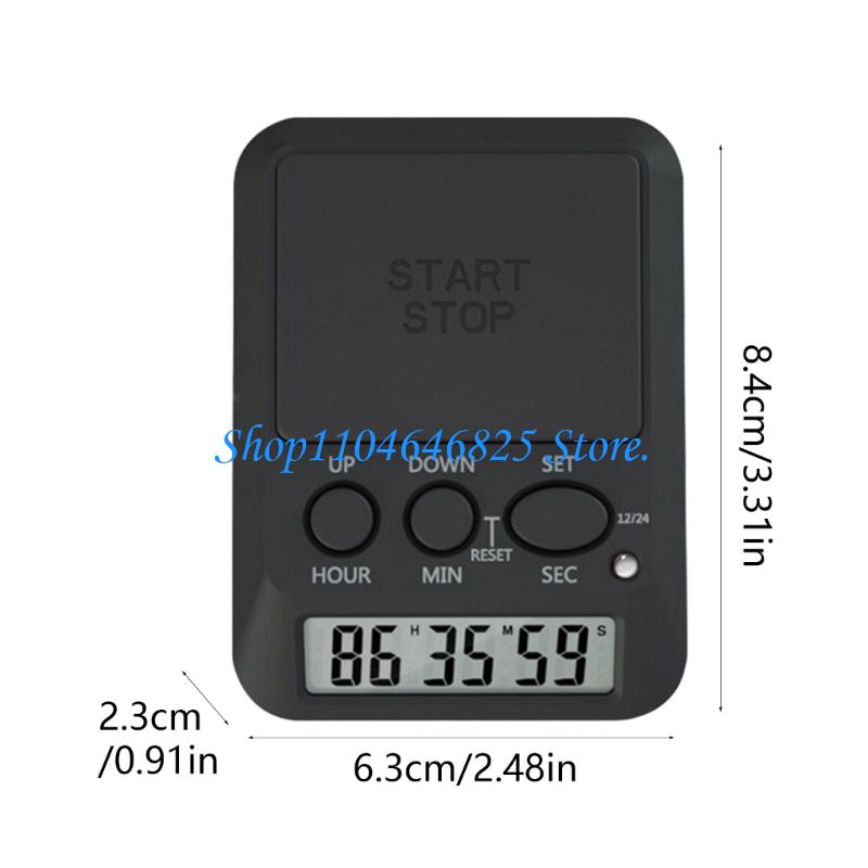 Plastic Digital Counts Up Down Timer with Lock Function 3 Volumes Levels High Visible LCD Screen for Home Workplace2