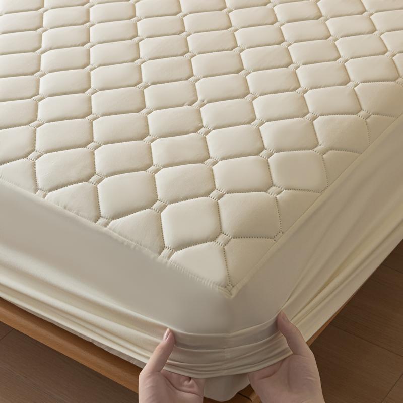 Safe Waterproof Mattress Pad Protector Quilted Fitted Sheet with Elastic Bands for Hotel Home Waterproof Mattress Cover 140/160