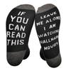 Custom Funny Socks If You Can Read This Leave Me Alone I Am Watching Hallmark Movies Letters Hosiery Christmas Appreciation Gift