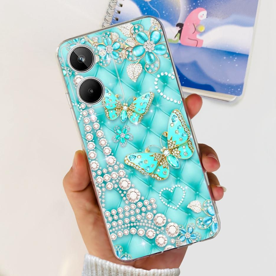 For Realme 10 4G Case Colorful Painted Cover Soft Silicone Phone Case For Realme 10 Pro Plus Realme10 Pro+ Back Cover Coque Capa