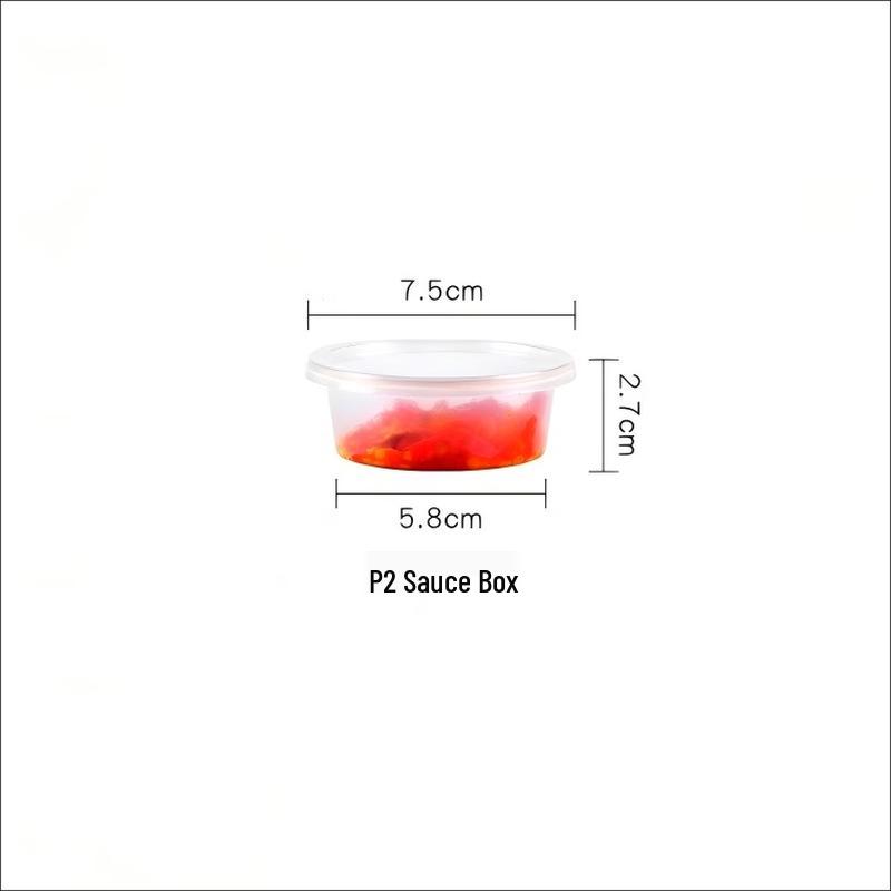 WS Disposable Sauce & Condiment Containers with Lids