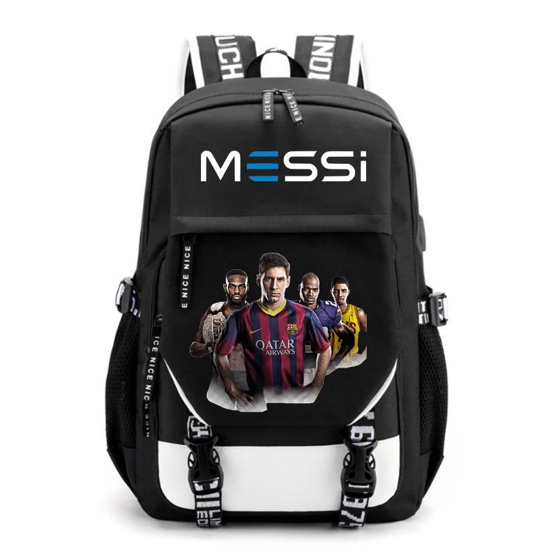 Large Capacity Schoolbag with Shoulder Strap; Student Three-piece Pencil Case Set