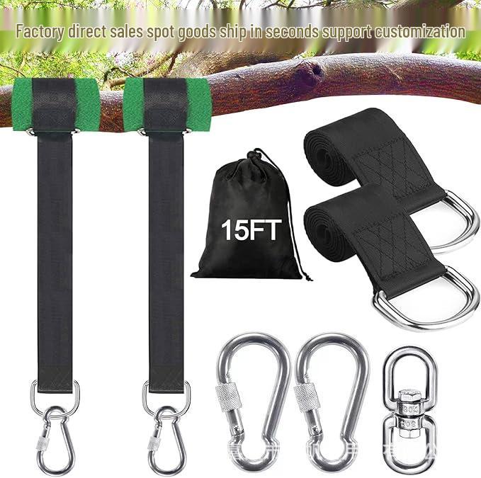 Outdoor Hanging Hammock Chair Rope Kit - Thickened Nylon Strap for Swing & Horizontal Bar
