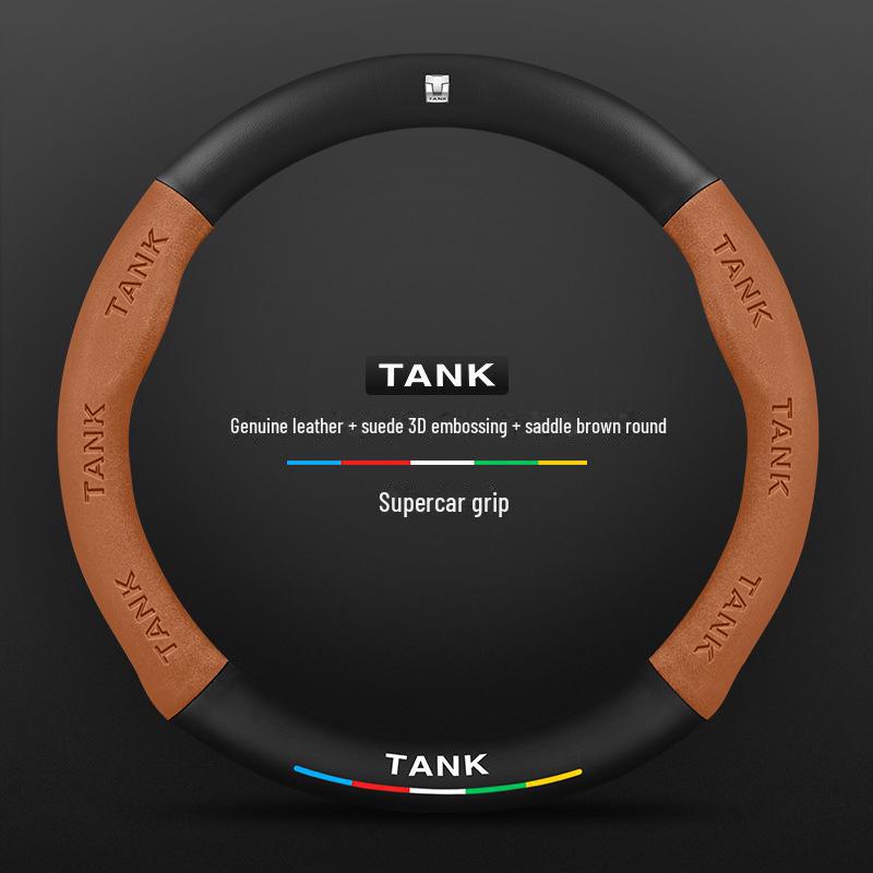 Universal Carbon Fiber Car Handle Cover for Weipai Tank 300 & 500, Four Seasons, Special Suede Leather.