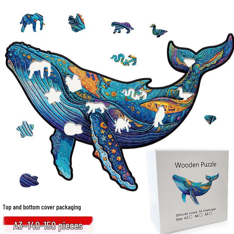 Irregular Animal Dog Penguin Wooden Puzzle in Stock