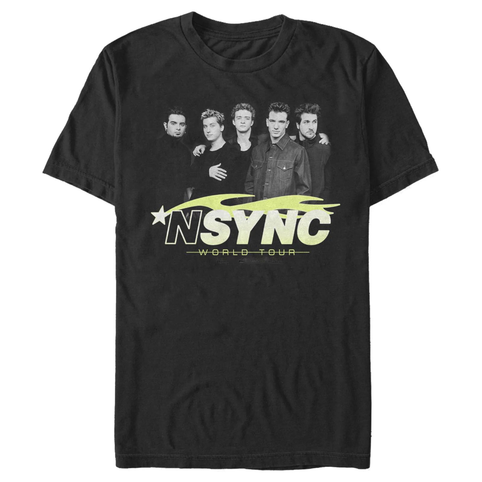 NSYNC World Tour Cotton Unisex Black All Size Unisex Shirt XXXXL