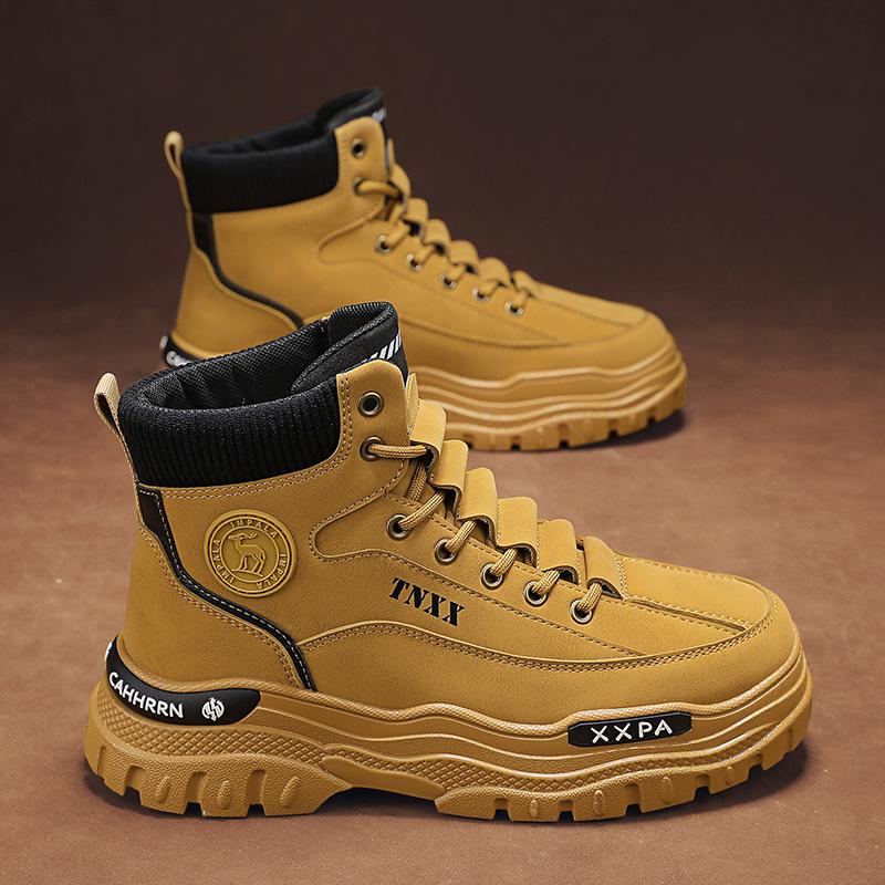 Fashion CYYTL Mens Boots Ankle Casual Shoes Winter Leather Cowboy Combat Tactical Motorcycle Chelsea Work Outdoor Hiking Designer Luxury