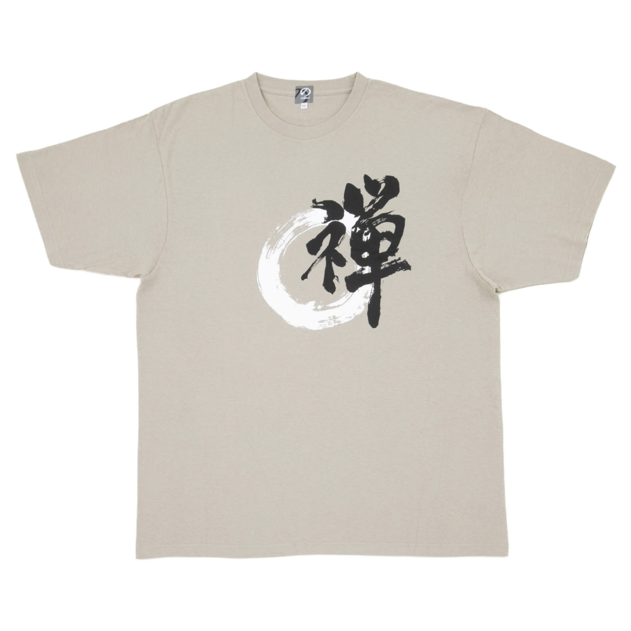 

Noren Short Sleeve Size L with Round for and Kids Made in Made in Cotton Round Collar Letter Kanji Funny Souvenir from Study Loungewear T-Shirt, (Zen