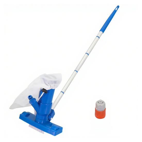 

1 комплект пылесоса для бассейна, очиститель бассейна с 3 щетками, не требует электричества, пылесос для бассейна с фильтр-мешком, телескопическая штанга для бассейна, пруда, гидромассажной ванны EU