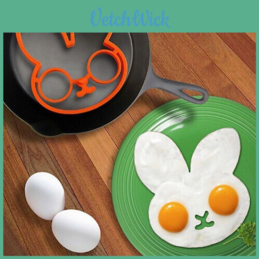 Adorable Rabbit Shaped Silicone Egg Mold For Perfectly Shaped Omelets And Fried Eggs