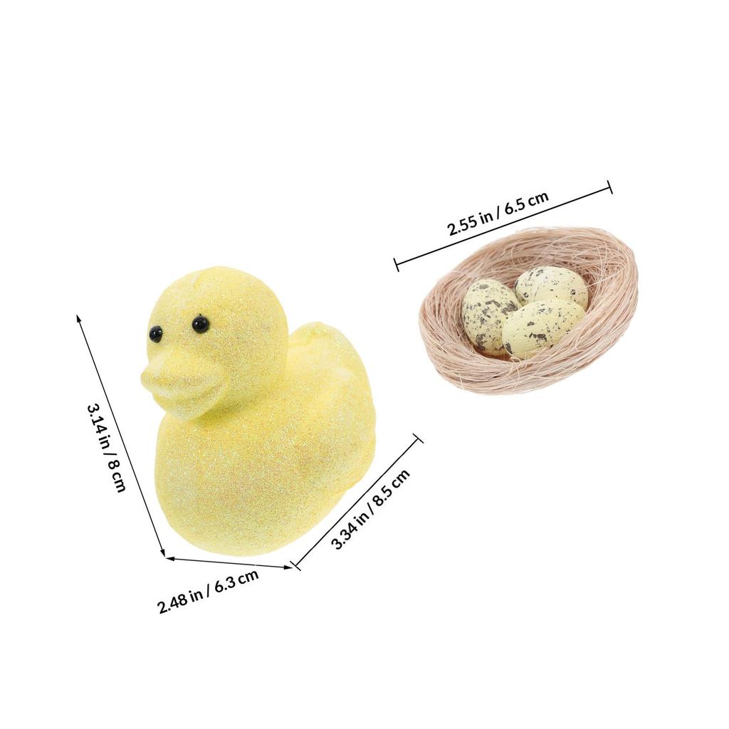 Osterente Dekoration Set Realistische Simulations-Eier Rustikales Vogelnest Frühlingsdekorationen für Baum Tisch Kaminsims DIY Osterdekorationen