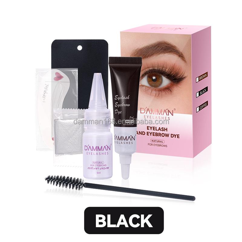 Damman Lash Dye Kit Coffee Brown Black Color Lash Cream Eyebrow Tinting Kits