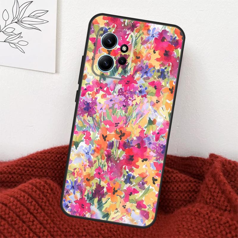 Buntes Blumenmalerei Kunstetui Für Xiaomi Redmi Note 13 9 10 11 12 14 15 Pro Plus Hülle Für Redmi 15 C 12C 13C 14C 10C