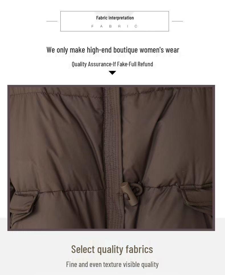 Women's Short Down Jacket: New Style Winter Cotton-Padded Coat with Large Fur Collar, High-End Design.