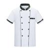 Ink Wash Pattern Short Sleeve Chef Uniform