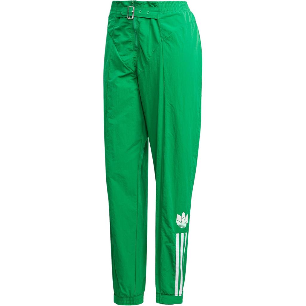 Adidas Originals Striped Logo Design Sports Leisure Pants Women Bottoms Green GF0267