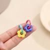 Dopamine Flower Stud Earrings - Korean Style, Sweet & Cute with Fresh Contrasting Colors