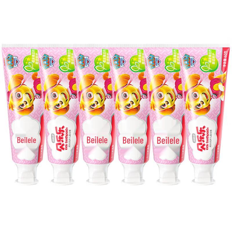Leng Suan Ling Beilele Kids Toothpaste, Calcium, Tropical Fruit (6x60g)