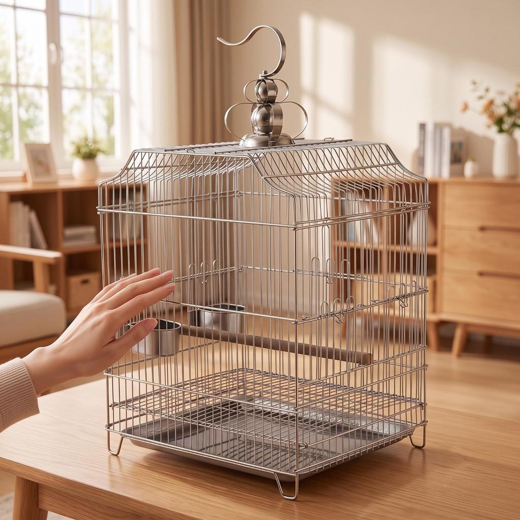 Stainless Steel Birdcage Cage Rust-Resistant Pet Supply for