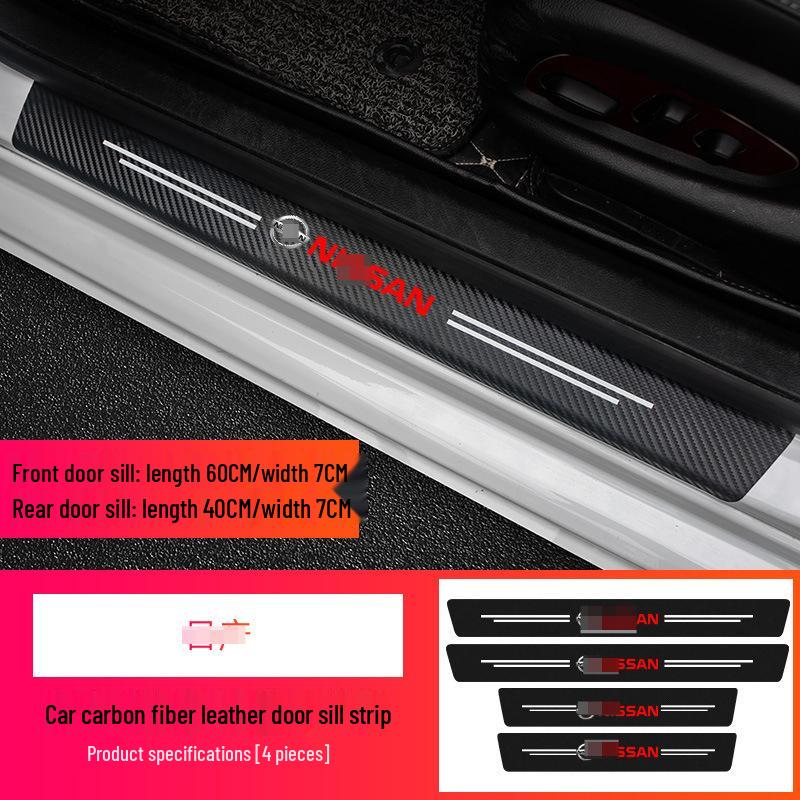 

Защитная накладка на порог двери автомобиля из углеродного волокна Two Stripe Design