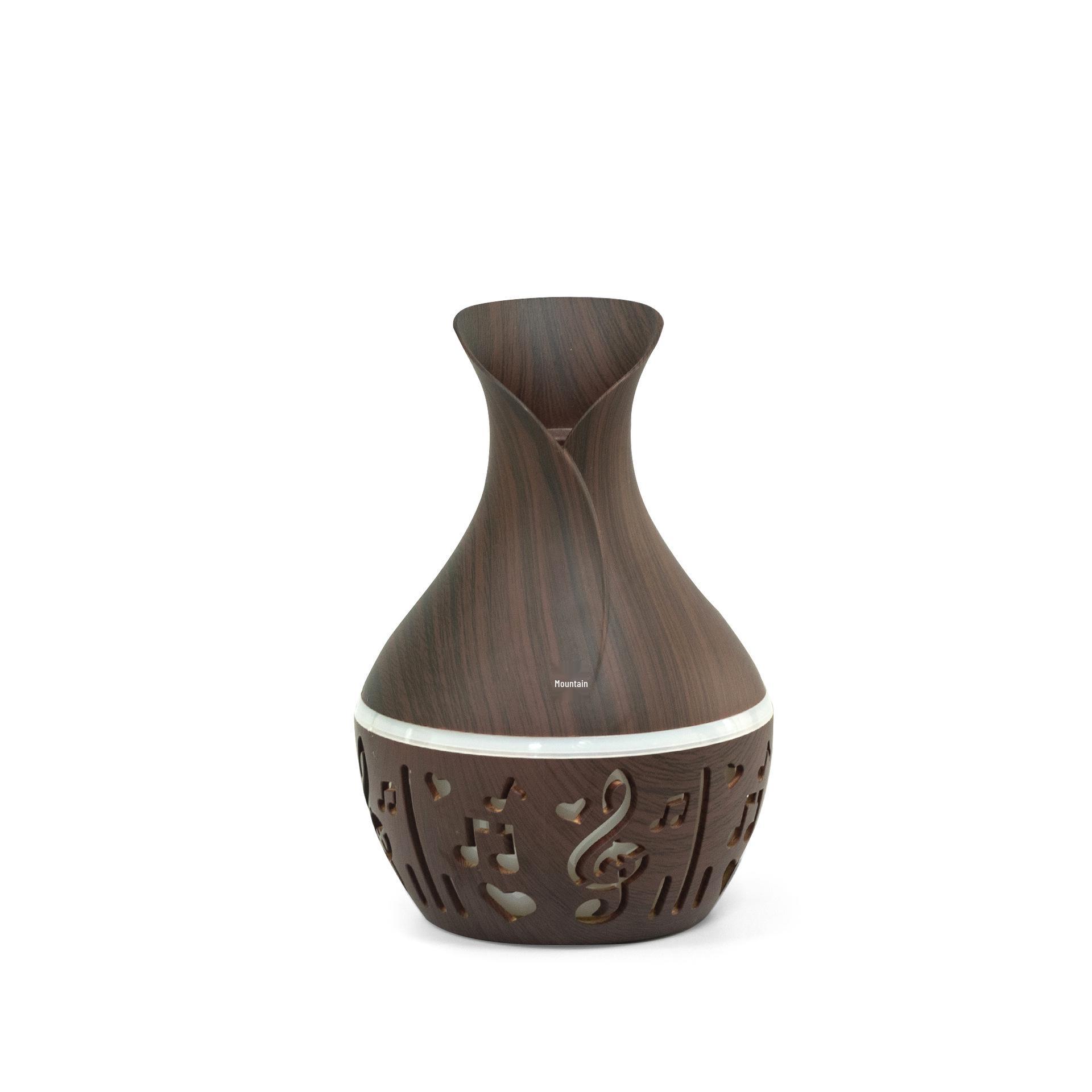 

Creative Wood Grain Star and Moon Humidifier: Colorful Mini 130ML Aroma Diffuser USB