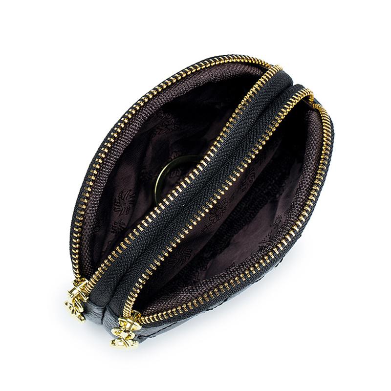 Fashionable Casual Diamond Grid Zipper Coin Purse For Women'S Mini Card Bag
