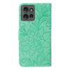 For Motorola Edge 50 Pro 5G/Edge 50 5G Case Lace Flowers PU Leather Flip Wallet Phone Cover