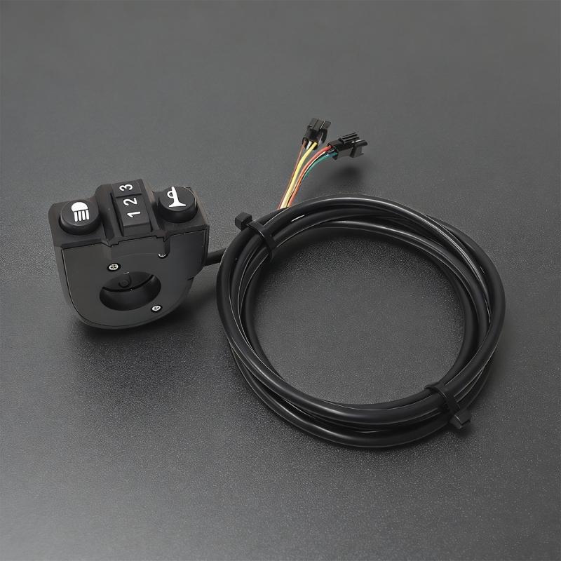 Electric Bike Switches With LED Headlights Horn And Speed Control Scooter Switches 3 Speed Controller Extended Power Cord