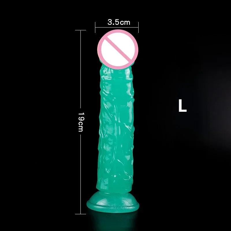 Luminous Simulation Dildo Realistic Penis for Women with Suction Cup XL Thick Couple Erotic Sex Anal Adult Toys for Men Toy